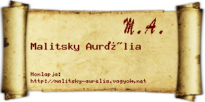 Malitsky Aurélia névjegykártya